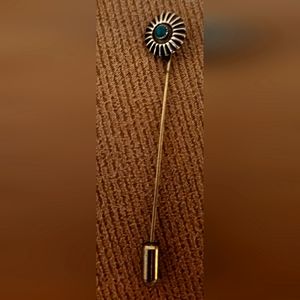 Vintage  Sterling  and turquoise stick/hat pin